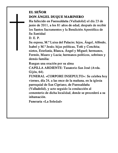 Don Ángel Duque Marinero