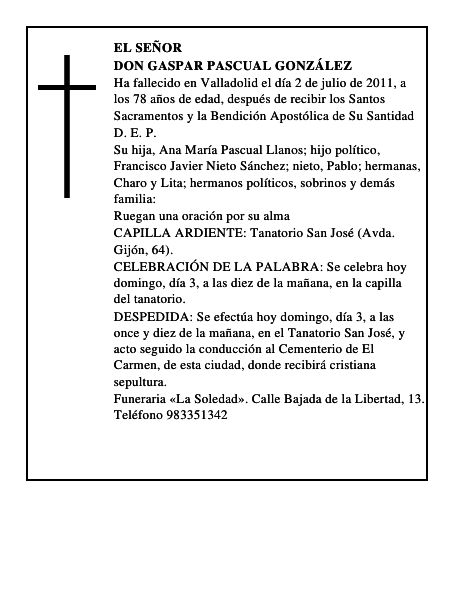 Don Gaspar Pascual González