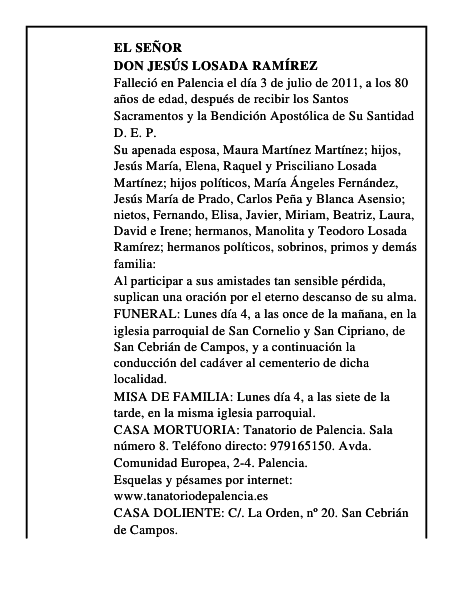 Don Jesús Losada Ramírez