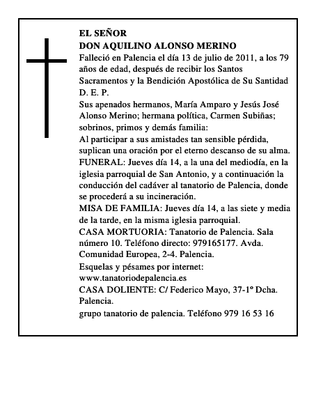 Don Aquilino Alonso Merino