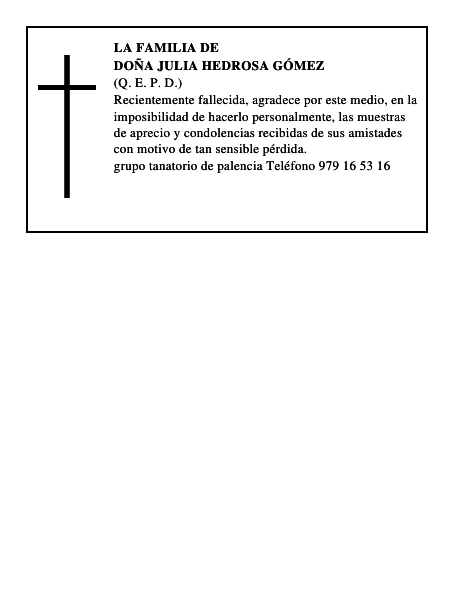 Doña Julia Hedrosa Gómez