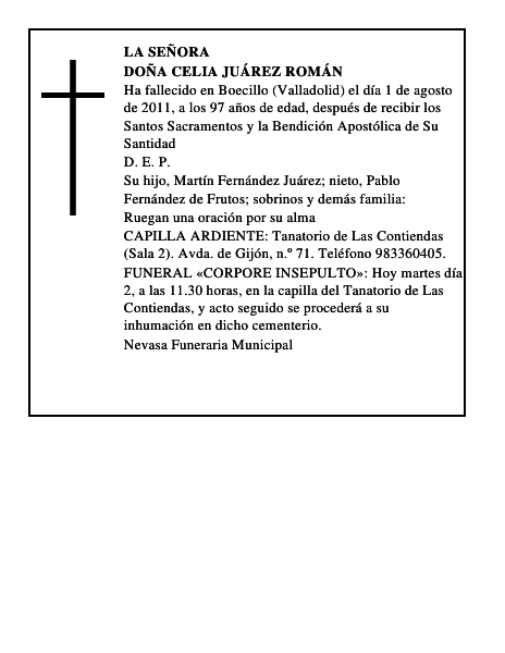 Doña Celia Juárez Román