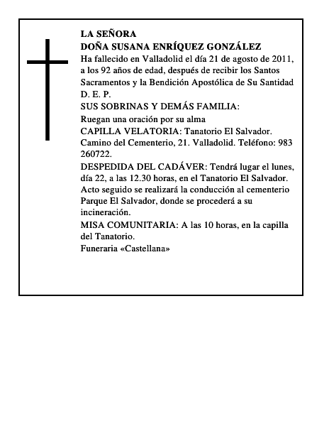 Doña Susana Enríquez González