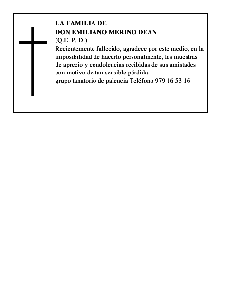 Don Emiliano Merino Dean