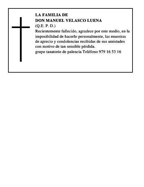 Don Manuel Velasco Luena