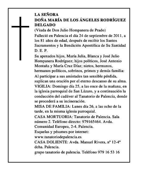 Doña María de los Ángeles Rodríguez Delgado
