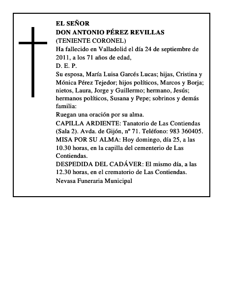 Don Antonio Pérez Revillas