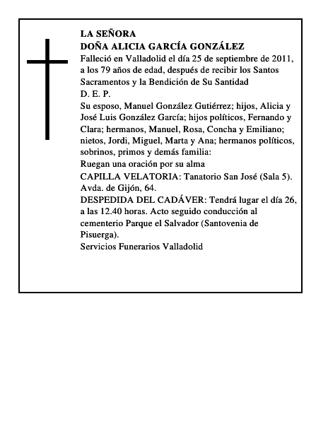 Doña Alicia García González