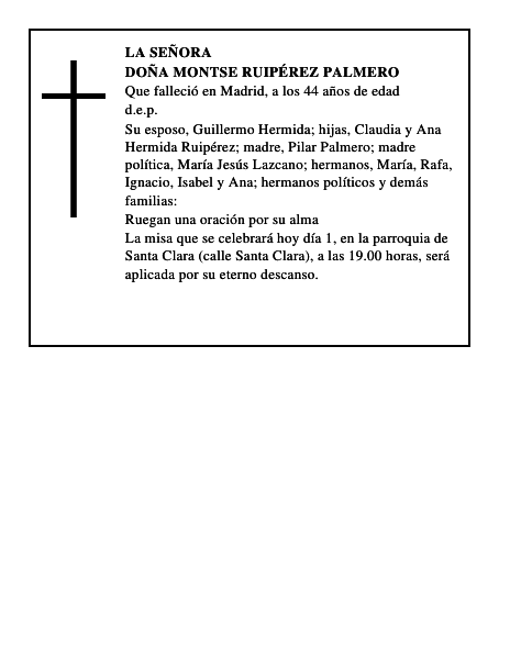 Doña Montse Ruipérez Palmero