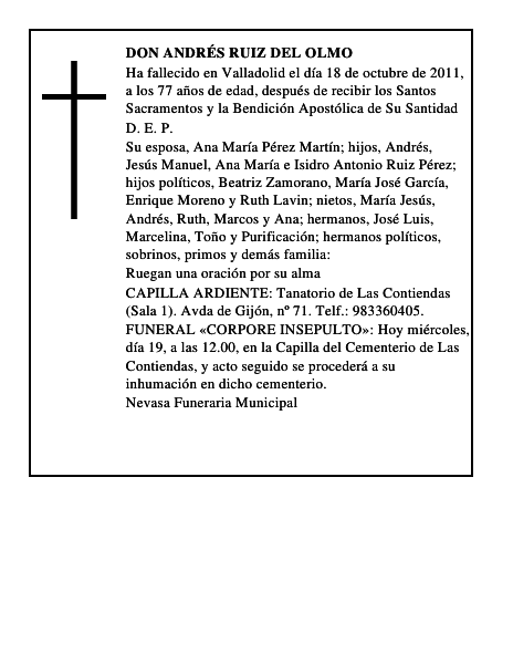 Don Andrés Ruiz del Olmo