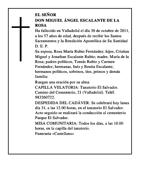 Don Miguel Ángel Escalante de la Rosa