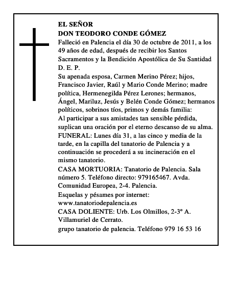 Don Teodoro Conde Gómez