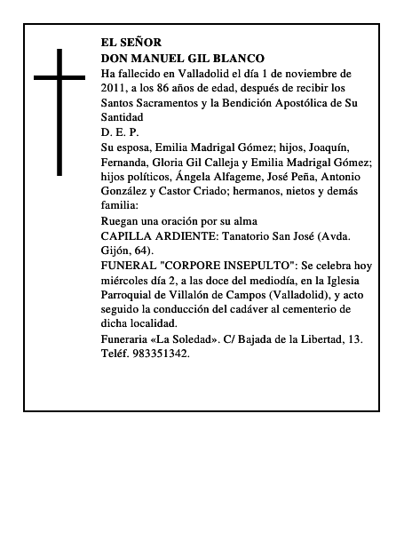 Don Manuel Gil Blanco