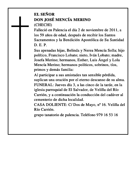 Don José Mencía Merino