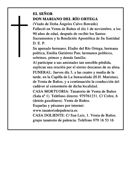 Don Mariano del Río Ortega