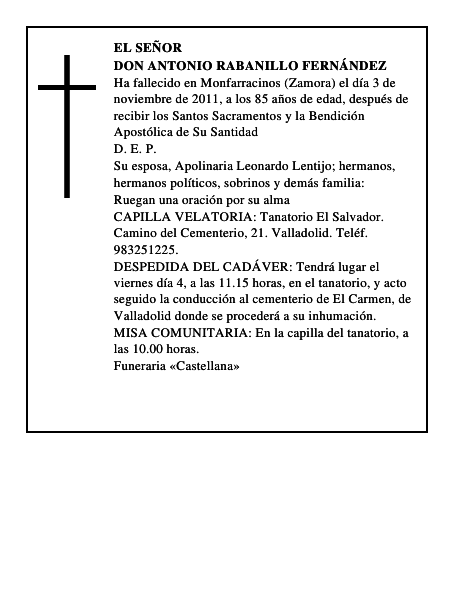 Don Antonio Rabanillo Fernández
