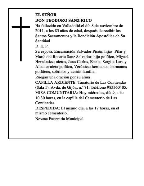 Don Teodoro Sanz Rico