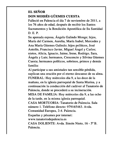 Don Moisés Güemes Cuesta