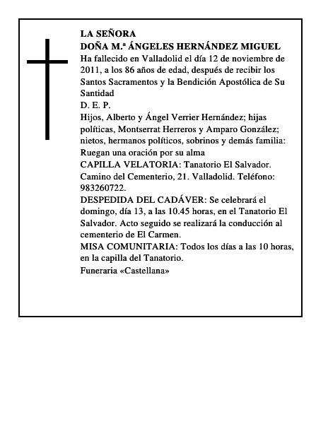 Doña M.ª Ángeles Hernández Miguel