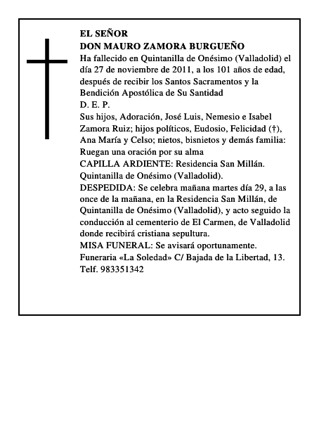 Don Mauro Zamora Burgueño