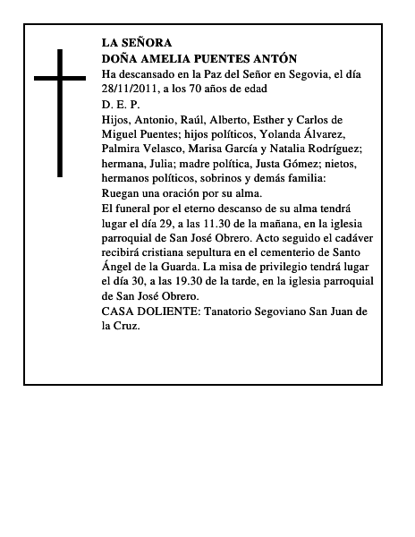 Doña Amelia Puentes Antón