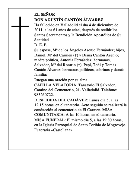 Don Agustín Cantón Álvarez