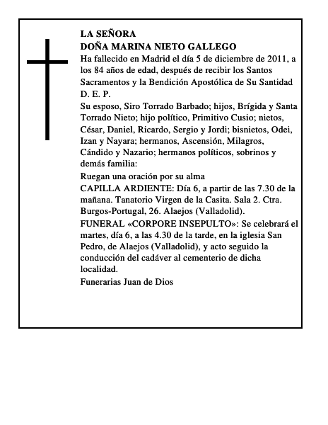 Doña Marina Nieto Gallego
