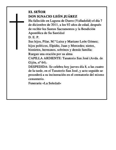 Don Ignacio León Juárez