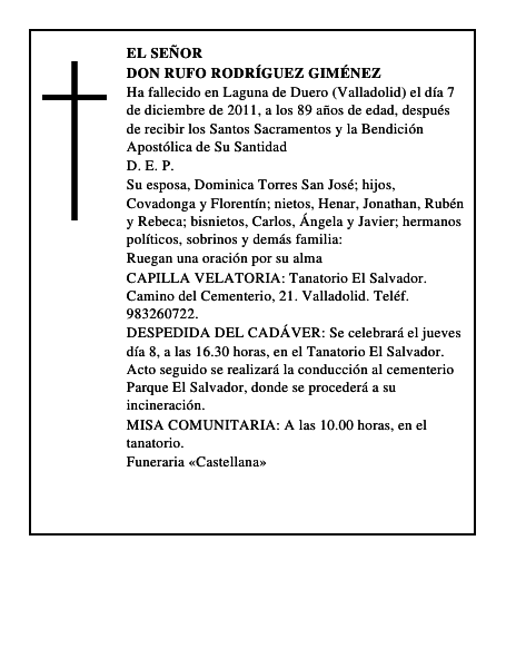 Don Rufo Rodríguez Giménez