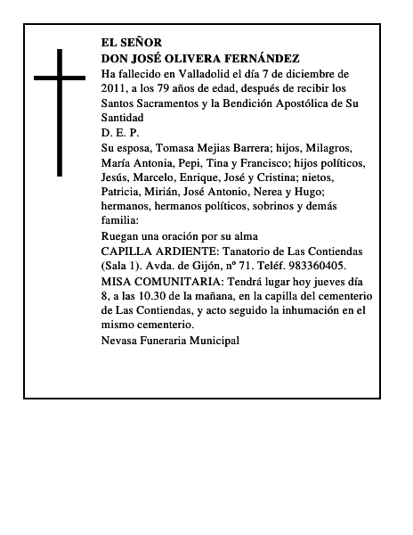 Don José Olivera Fernández