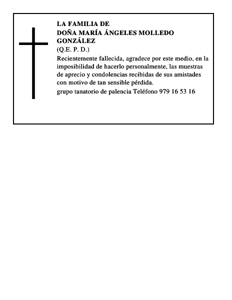 Doña María Ángeles Molledo González