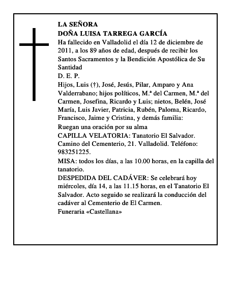 Doña Luisa Tarrega García