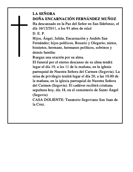 Doña Encarnación Fernández Muñoz
