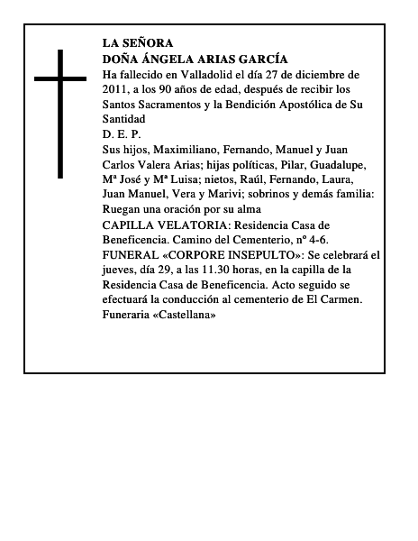 Doña Ángela Arias García