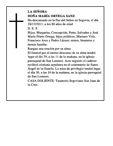 Doña María Ortega Sanz