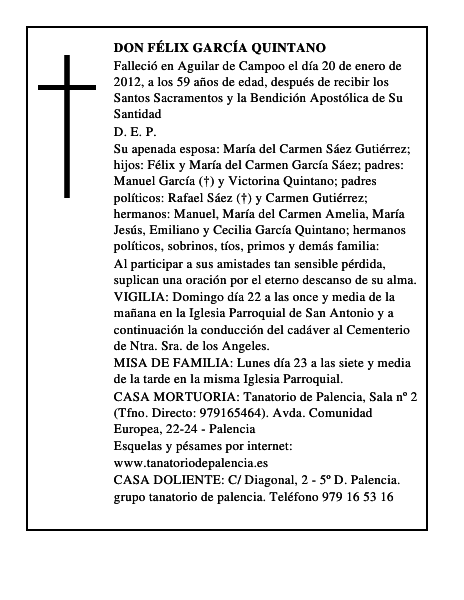 Don Félix García Quintano