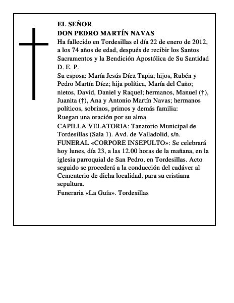 Don Pedro Martín Navas