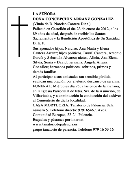 Doña Concepción Arranz González