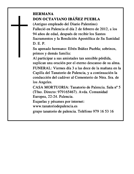 Don Octaviano Ibáñez Puebla