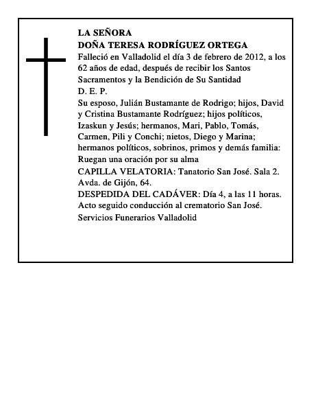 Doña Teresa Rodríguez Ortega