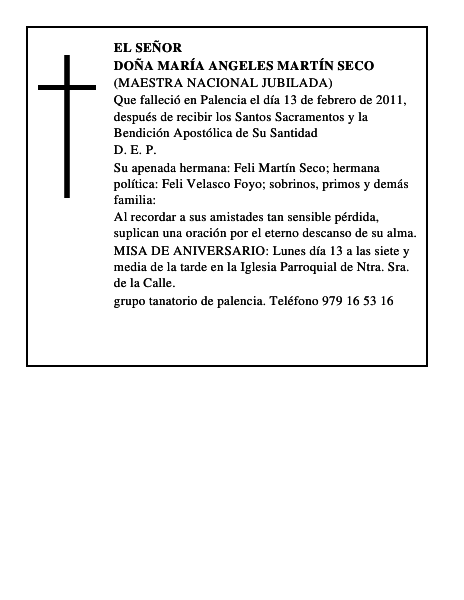 Doña María Angeles Martín Seco