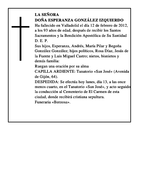 Doña Esperanza González Izquierdo