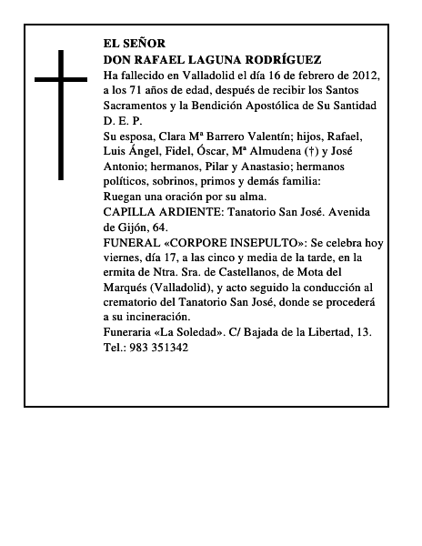 Don Rafael Laguna Rodríguez