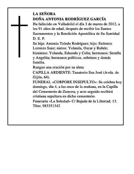 Doña Antonia Rodríguez García