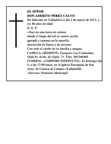 Don Aderito Pérez Calvo