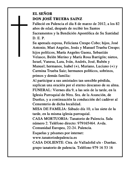 Don José Trueba Sainz