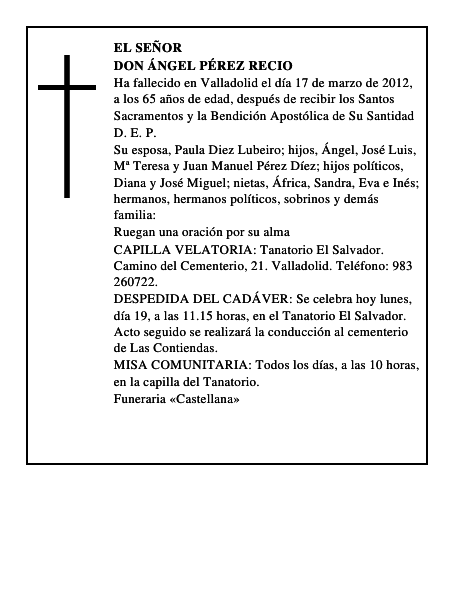 Don Ángel Pérez Recio