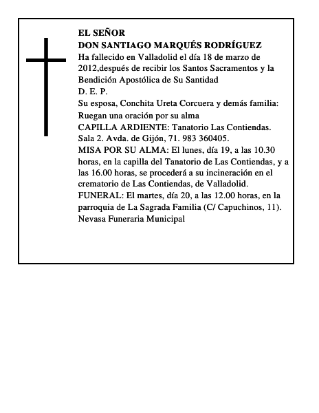 Don Santiago Marqués Rodríguez