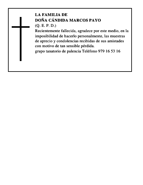 Doña Cándida Marcos Payo