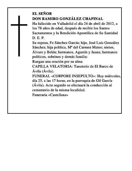 Don Ramiro González Chapinal